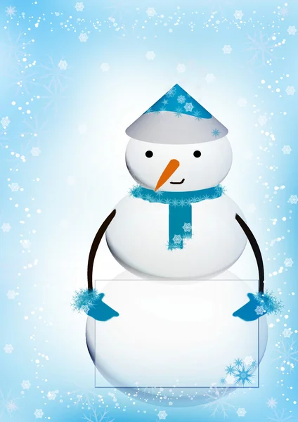 Cute Christmas snowman — Stock Photo, Image