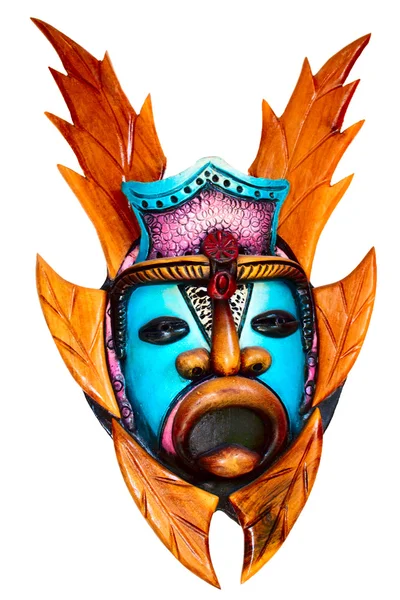 Trä målade afrikanska masken — Stockfoto