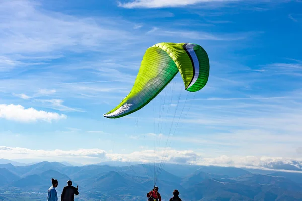 Monte San Vicino Italy November 2020 Paragliding Mountain Marche Italy 스톡 사진