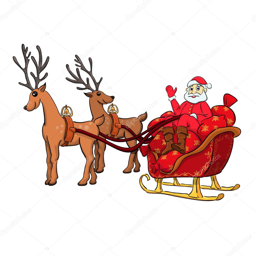 sleigh with gifts