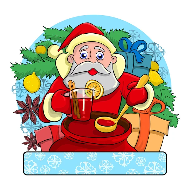Cheerful Santa Claus — Stock Vector