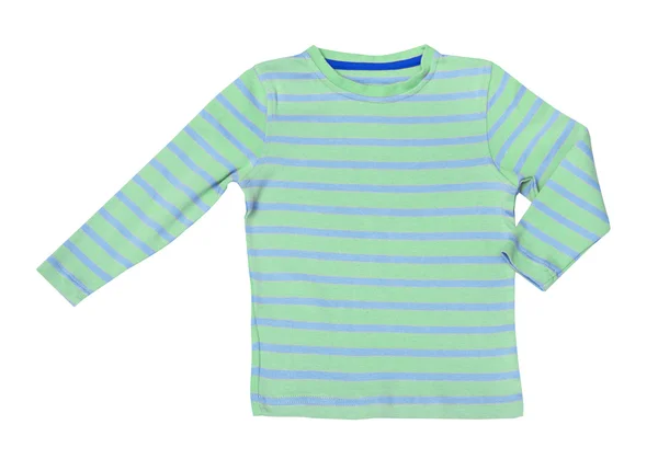 Abbigliamento bambino - maniche lunghe a righe verdi — Foto Stock