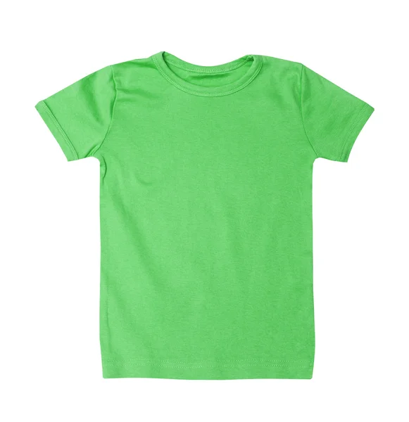 아 이들의 착용-녹색 셔츠 — 스톡 사진