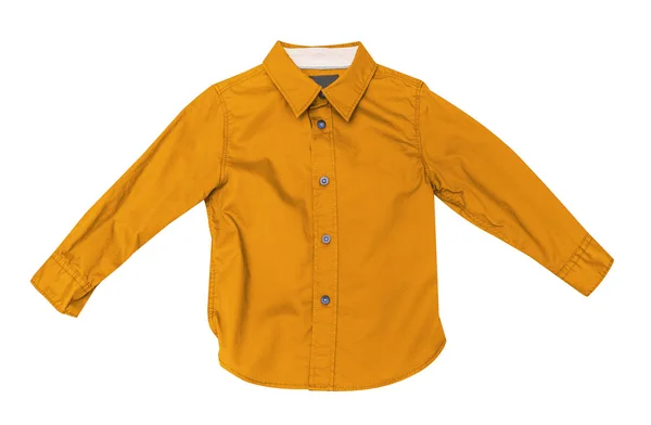 子供用ウェア - オレンジ綿ドレスシャツ — ストック写真