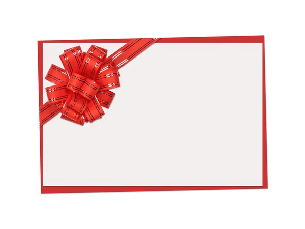 赤い輝きで飾られたカード — ストック写真