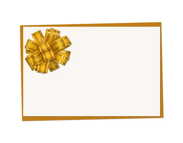 Card decorated with gold glitter — Stock Photo, Image