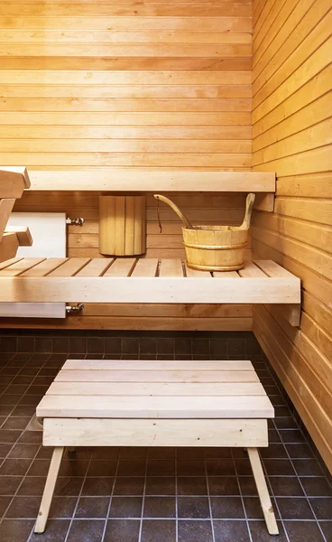 Sauna de madera interior — Foto de Stock