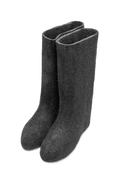 Russian traditional winter felt boots valenki — Stock Photo, Image