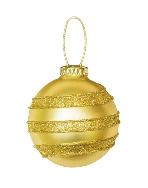 Golden Christmas sphere — Stock Photo, Image