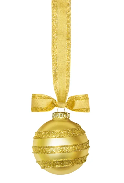 Goldene Weihnachtskugel — Stockfoto