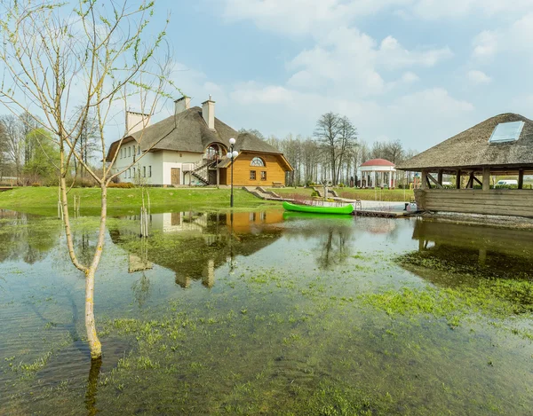 Spring flood, Belarus — Stock Photo, Image