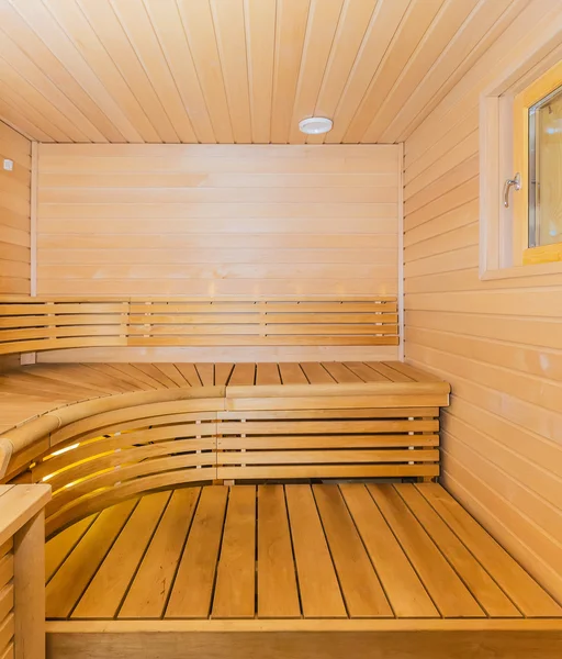 Sauna interior cómodo de madera — Foto de Stock