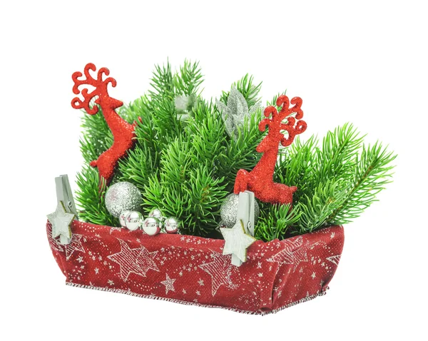 Decoración roja de Navidad. Día de fiesta Año nuevo decoraciones — Foto de Stock