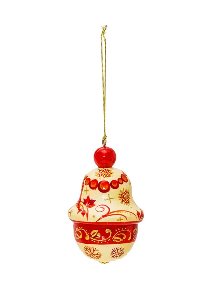 Christmas wooden hanging toys festive decoration — Stock Photo, Image