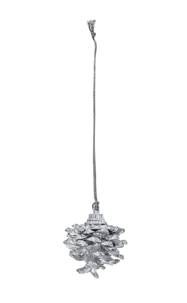 銀のクリスマス吊りバンプ — ストック写真