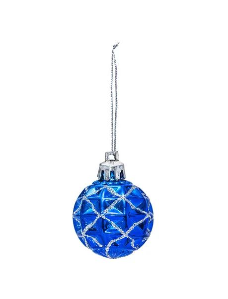 Blue Christmas hängande bollen — Stockfoto