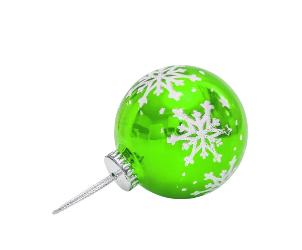 Yeşil Noel top dekorasyon — Stok fotoğraf