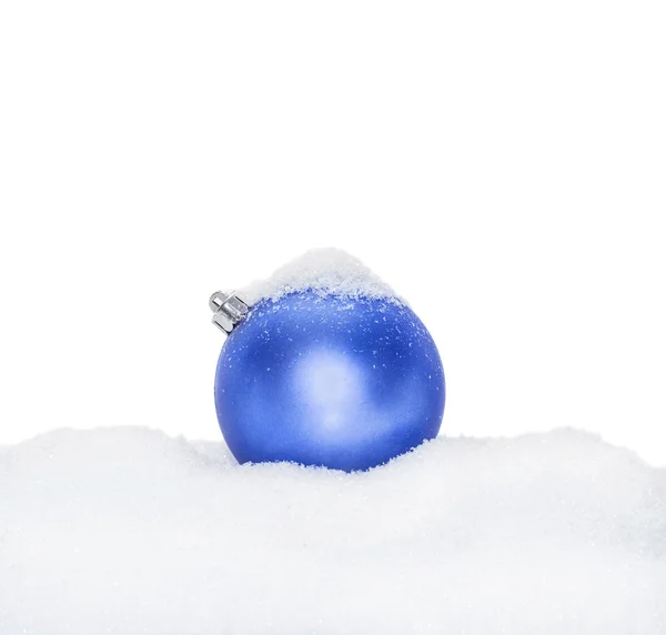 Azul Natal Ano Novo bugiganga — Fotografia de Stock