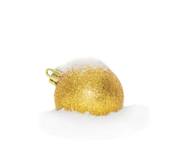 Oro Navidad Año Nuevo bauble — Foto de Stock