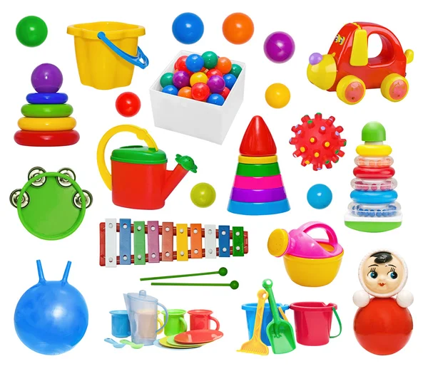 Conjunto de brinquedos de plástico — Fotografia de Stock