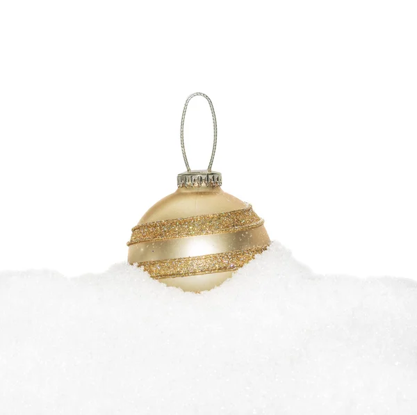 Gold Christmas New Year bauble — Stock Photo, Image