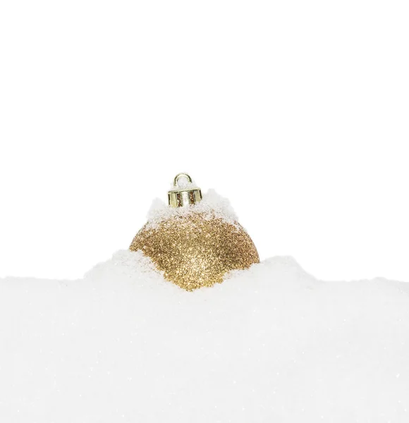 Gold Christmas New Year bauble — Stock Photo, Image