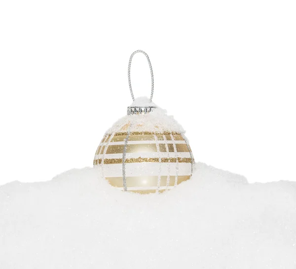 Guld jul nyår bauble — Stockfoto