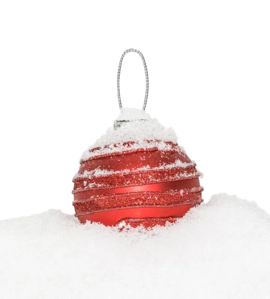 Red Christmas New Year bauble — Stock Photo, Image
