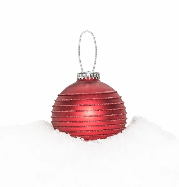 Röd jul nyår bauble — Stockfoto