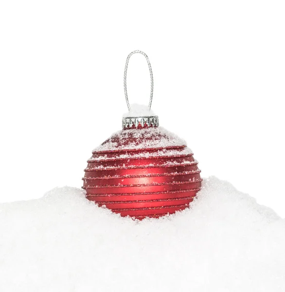 Red Christmas New Year bauble — Stockfoto