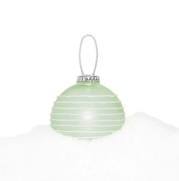 Green Christmas New Year bauble — Stock Photo, Image