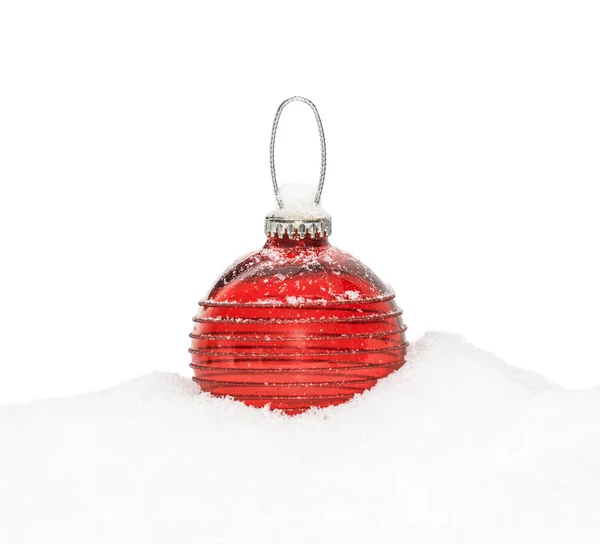 Red Christmas New Year bauble — Stock Photo, Image