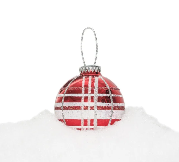 Red Christmas New Year bauble — Stock Photo, Image