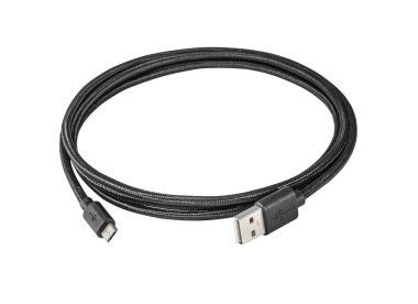 Siyah küçük kablosu usb Tel örgülü