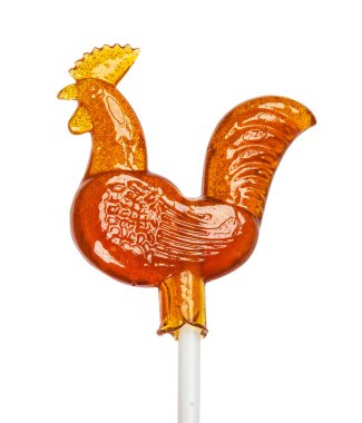 Şeker lolipop üzerinde beyaz izole