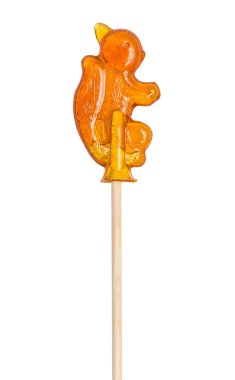 Şeker lolipop üzerinde beyaz izole
