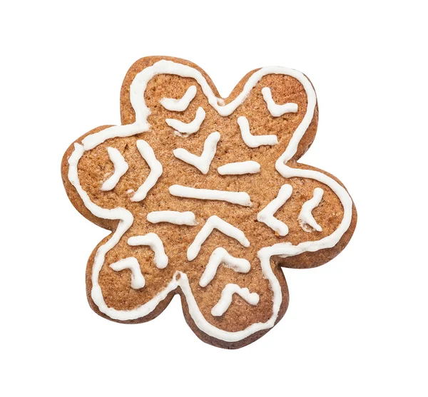 Gingerbread cookie made in the shape of a Christmas star — Stock Photo, Image