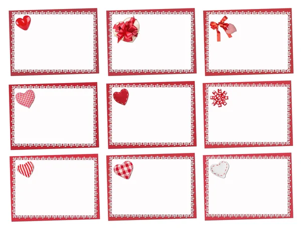 Conjunto de tarjetas navideñas. Día de San Valentín . — Foto de Stock