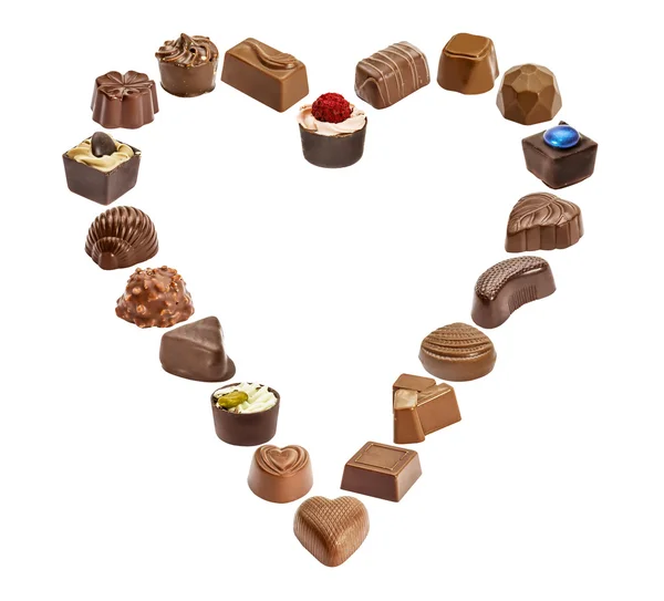 Conjunto de chocolate candie, coleta de chocolate — Fotografia de Stock
