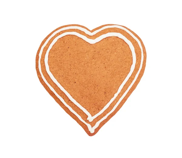 Handgemaakte hartvormige peperkoek cookie — Stockfoto