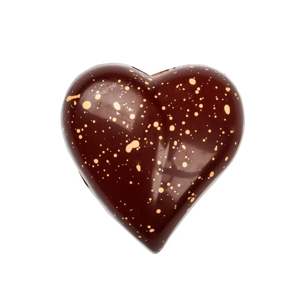 Chocolate Caramelo Colección Forma Corazón Vista Superior Bellamente Expedido Aislado — Foto de Stock