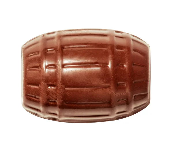 Chocolade Candie Uit Collectie Bovenaanzicht Prachtig Uitgegeven Geïsoleerd Witte Achtergrond — Stockfoto