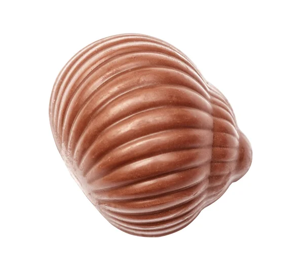 Шоколадные Конфеты Коллекции Вид Сверху Красиво Оформлены Изолированы Белом Фоне — стоковое фото