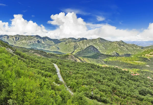 Вид Дорогу Горах Монтенегро — стоковое фото