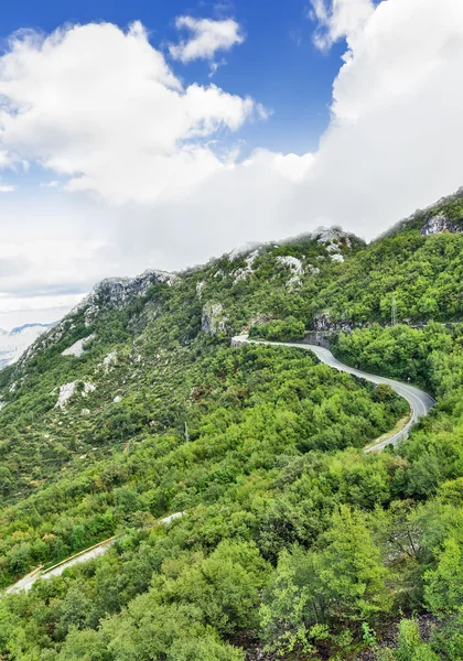 查看黑山山脉的道路 — 图库照片