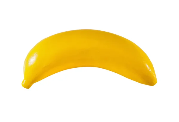Barnens Leksak Plast Banan Isolerad Vit — Stockfoto