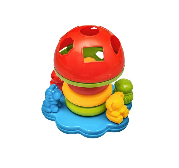 Classificador Quebra Cabeça Brinquedo Colorido Com Recortes Para Objetos Diferentes — Fotografia de Stock