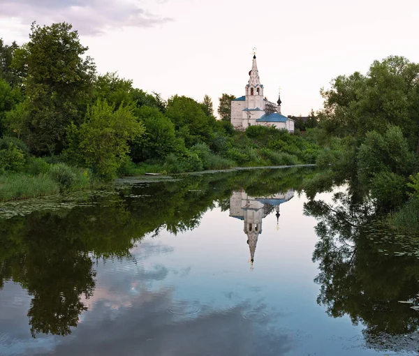 Cosmas Damian Templom Kozmodemyanskaya Templom Jarunova Dombon Suzdal Vladimir Oblast Jogdíjmentes Stock Képek