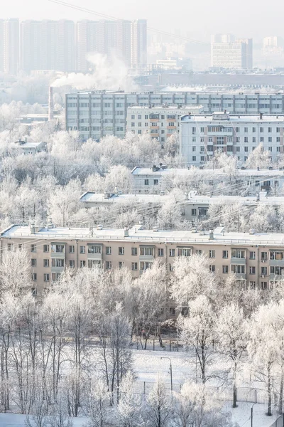 Ett distrikt av Moscow i januari — Stockfoto