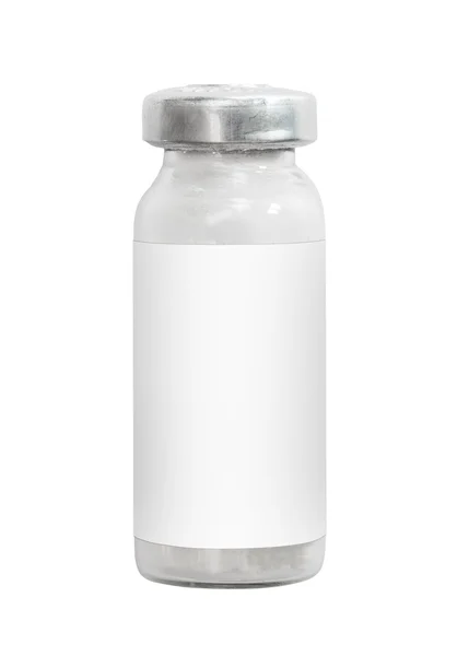 Makro medicin injektion injektionsflaskor isolerad på vit — Stockfoto